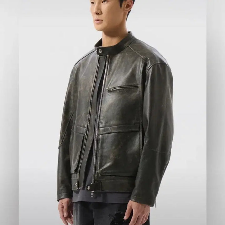 [BUNJANG] Customellow Goat Leather Rider Jacket / 커스텀멜로우 라이더 가죽자켓