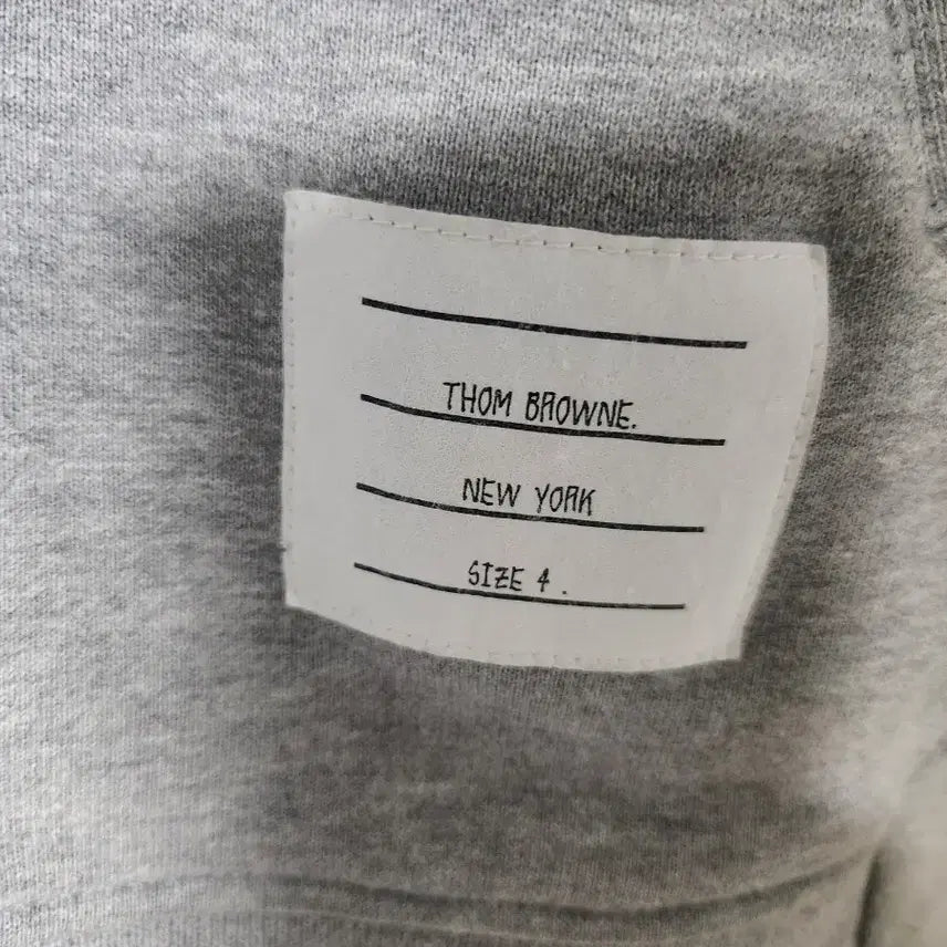 [BUNJANG] Thom Browne Grey Hoodie Zip-Up Size 4 / (정품) 톰브라운 회색 후드집업 4