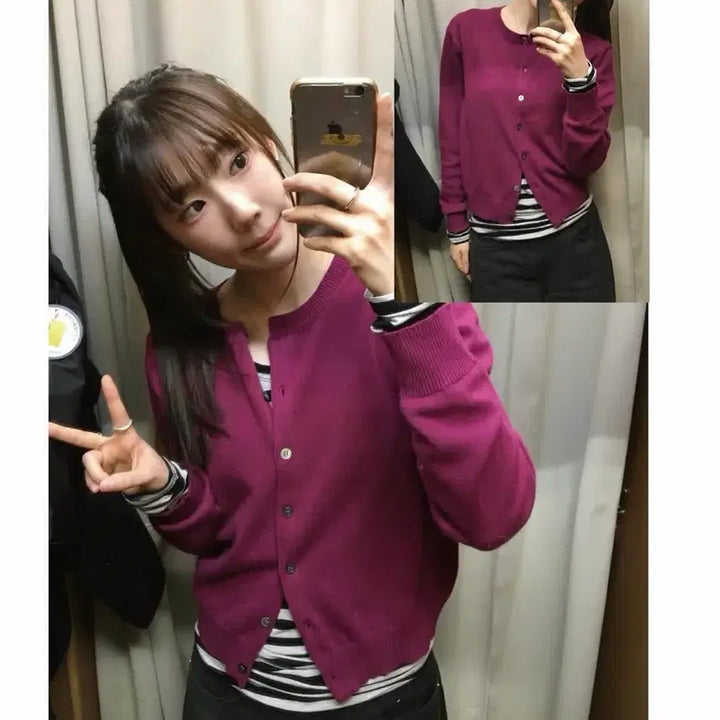 [BUNJANG] GAHYON SIOAH Rain Basic Cardigan / 개횬 시오아 레인 베이직 가디건