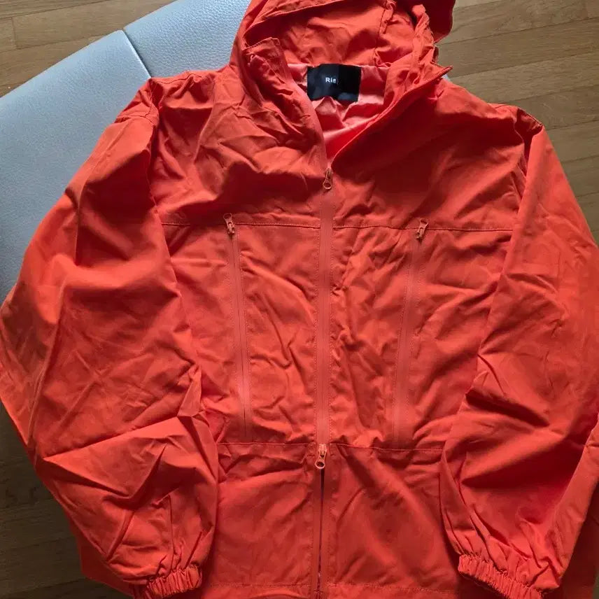 [BUNJANG] Orange Hooded Windbreaker Jacket / 오렌지색 후드 바람막이 아우터 자켓