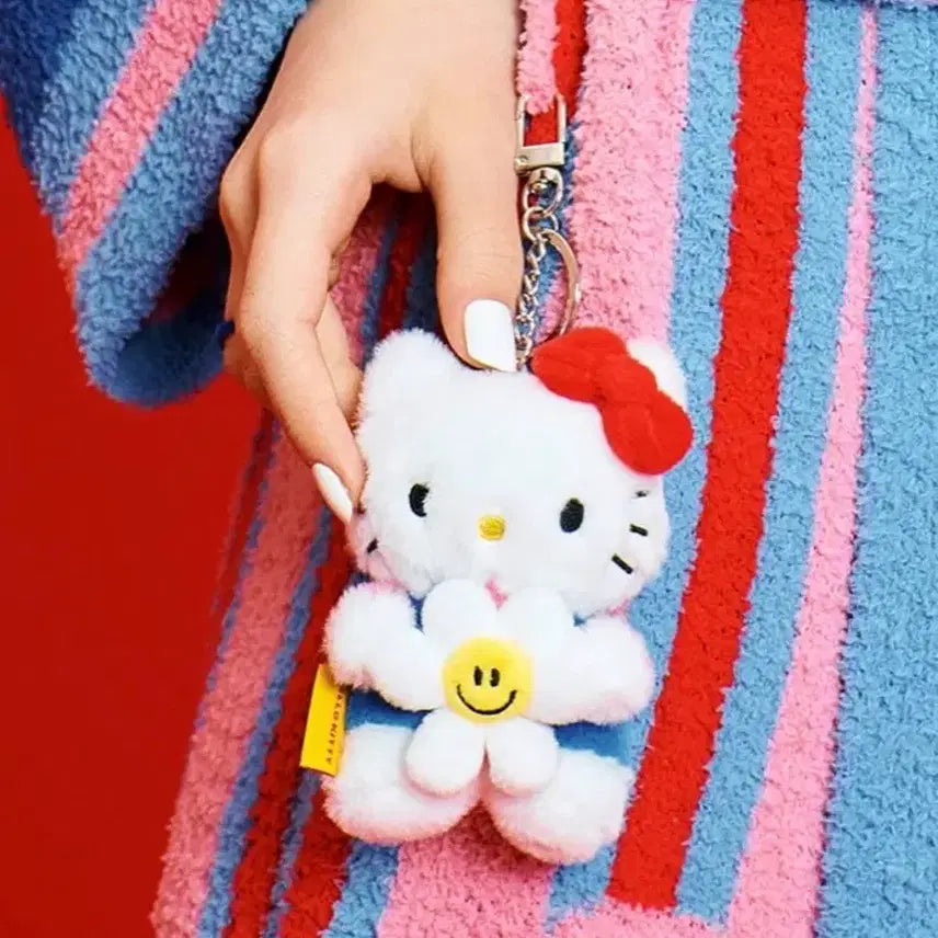 [BUNJANG] Hello Kitty &amp; Wiggle Wiggle Plush Keychain / 헬로키티 &amp; 위글위글 인형 키링
