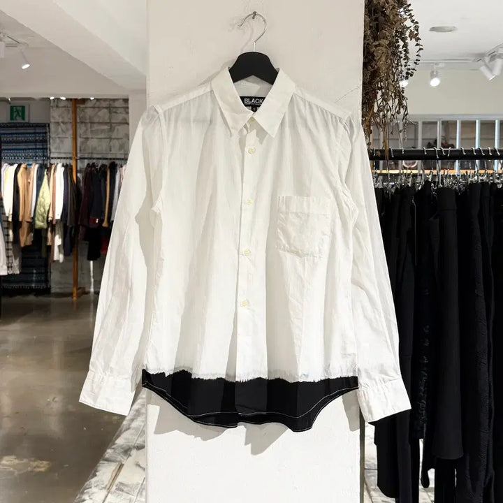 [BUNJANG] Comme des Garçons Black White Gradient Shirt / 꼼데가르송 블랙 화이트 그라데이션 셔츠