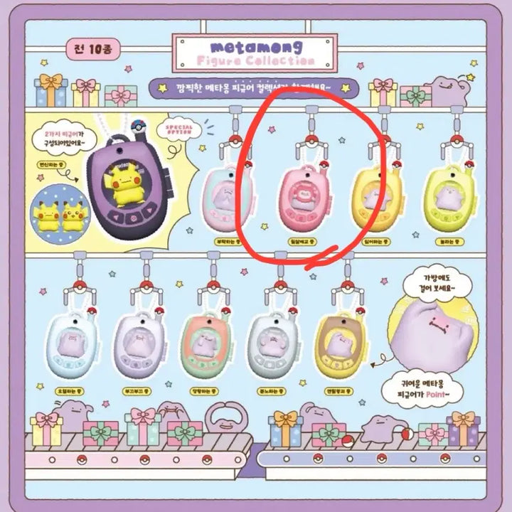 [BUNJANG] Ditto Figure Collection Keyring Capsule Toy / 메타몽 피규어 컬렉션 키링 캡슐토이 핸드폰가챠