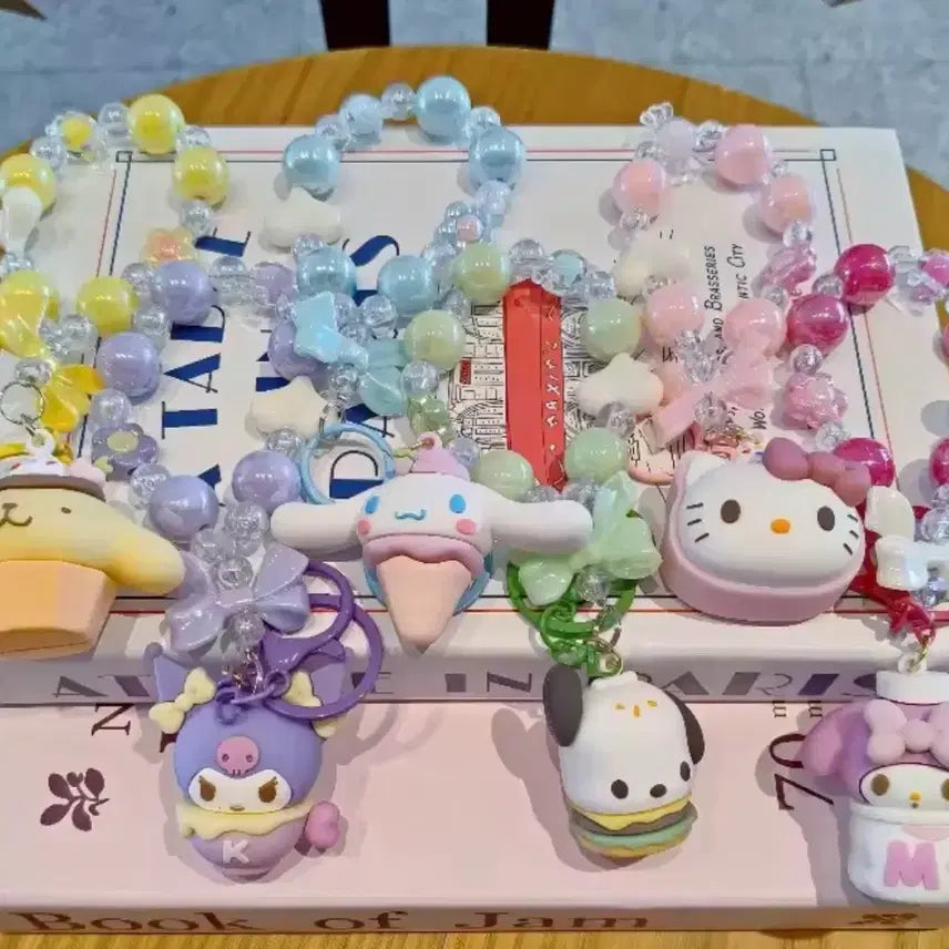 [BUNJANG] Sanrio Characters Beaded Keychain / 산리오 비즈 키링