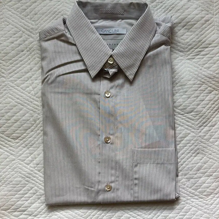 [BUNJANG] Brown Yak Steadyshirt Brown Stripe Size 3 / 브라운야드 스테디셔츠 브라운스트라이프 3사이즈