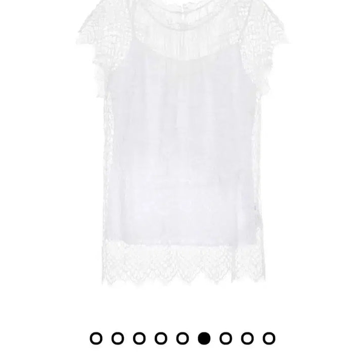 [BUNJANG] Objet (Hansem) Lace Sleeveless Blouse White / 한섬(오브제)레이스 슬리브리스 블라우스(새상품)