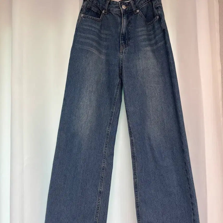 [BUNJANG] MISOUP Fit-Up Denim Wide Pants Size 24 / 미쏘 핏업데님 와이드 160cm