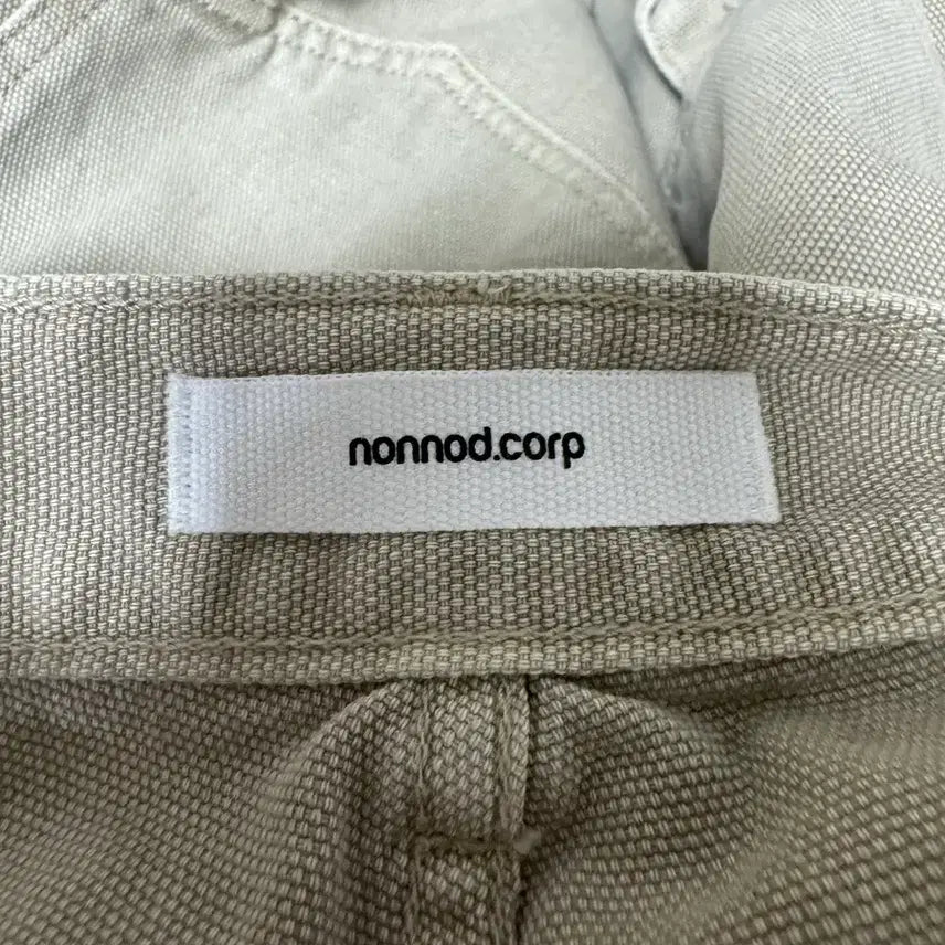 [BUNJANG] Nonnode Double Knee Cover Pants Beige / 1)논노드 더블니 커버 팬츠 베이지