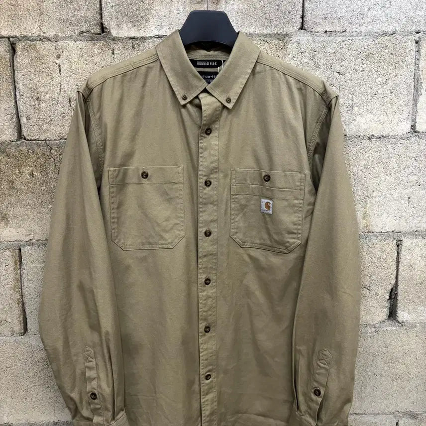 [BUNJANG] Carhartt Relaxed Fit Work Shirt Beige / 칼하트 릴렉스 핏 워크 셔츠