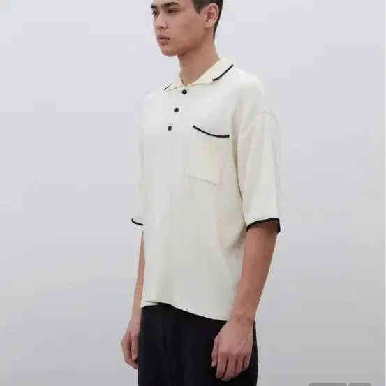 [BUNJANG] LeAv Mongpaje Tery Short Sleeve Knit M / 르아브 몽파지에 태리 반팔 니트 M