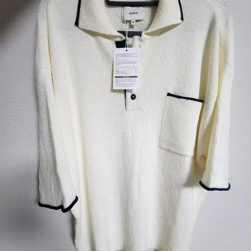 [BUNJANG] LeAv Mongpaje Tery Short Sleeve Knit M / 르아브 몽파지에 태리 반팔 니트 M
