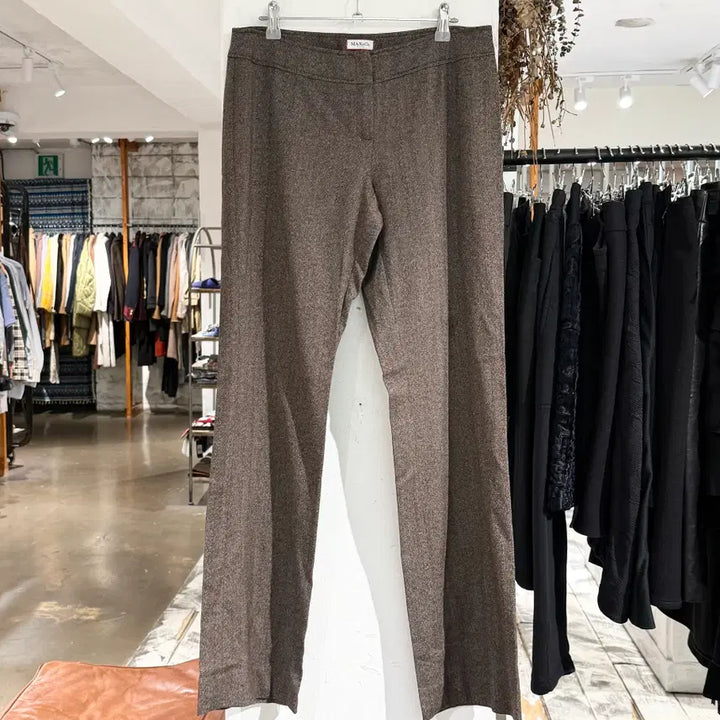 [BUNJANG] Max Mara Lana Virgin Wool Blend Brown Slacks / 막스앤코 브라운 라나버진울 혼방 슬랙스
