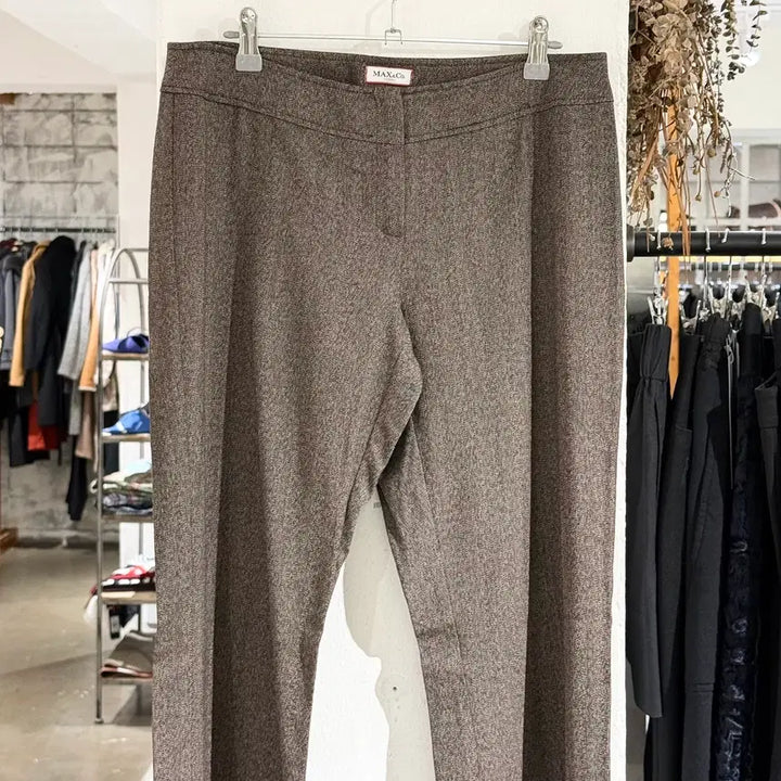 [BUNJANG] Max Mara Lana Virgin Wool Blend Brown Slacks / 막스앤코 브라운 라나버진울 혼방 슬랙스