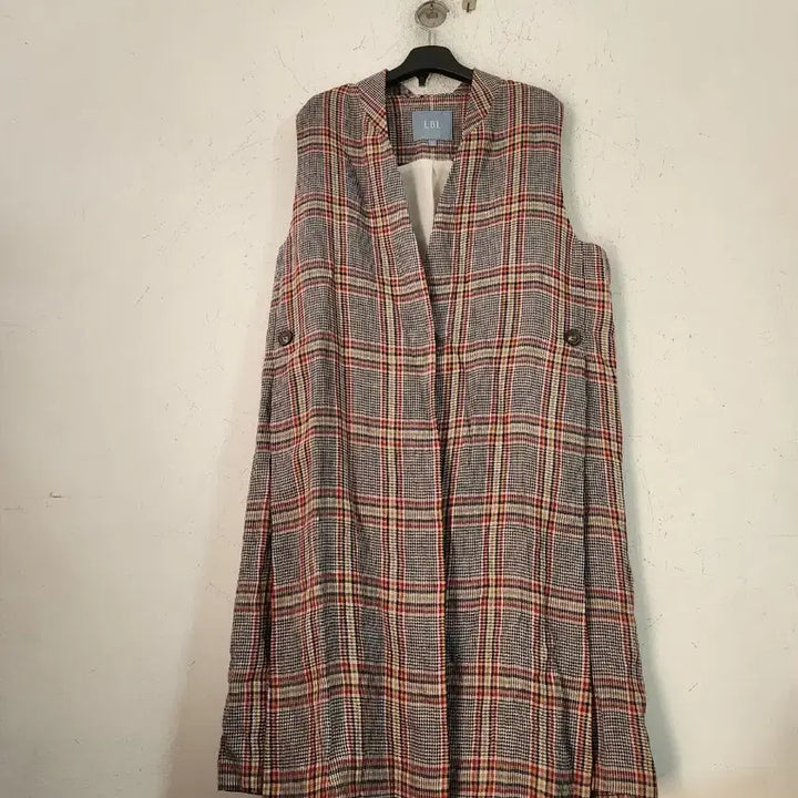 [BUNJANG] LBL Check Vest 100% Wool / LBL 체크 롱 조끼마100% 베스트