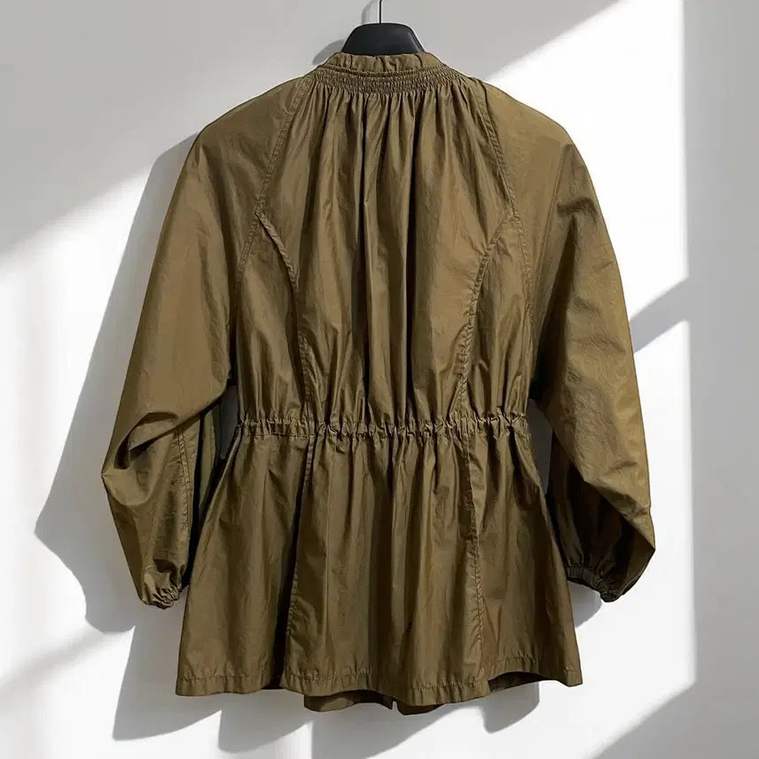 [BUNJANG] The CASHMERE Shirring Zip Blouse / 더 캐시미어 셔링 집업 블라우스