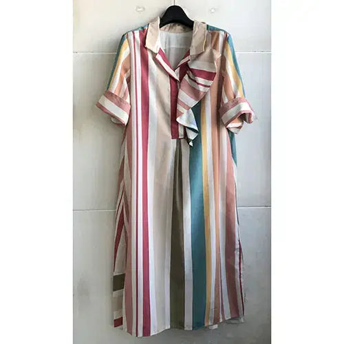 [BUNJANG] Striped Premium Korean Summer Dress - Size 77 / 줄무늬 고급 국산 원피스 - 77/새거수준