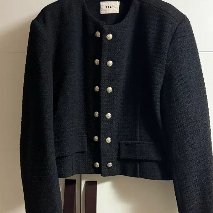 [BUNJANG] Sellen Lyon Tweed Jacket Black / 셀리앤리옹 트위드 자켓 flat