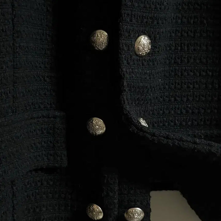 [BUNJANG] Sellen Lyon Tweed Jacket Black / 셀리앤리옹 트위드 자켓 flat