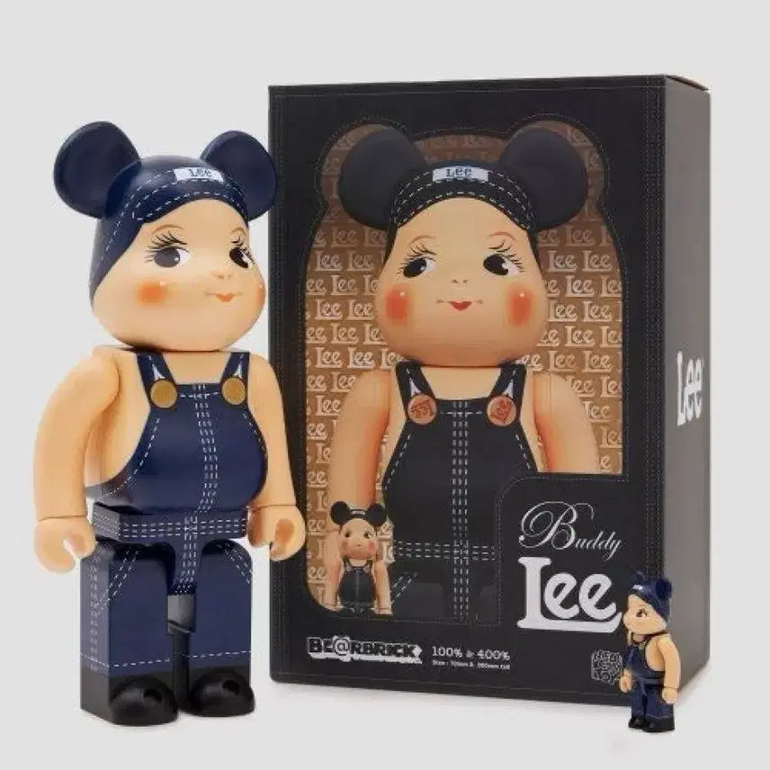 [BUNJANG] Medicom Toy Bearbrick x Buddy Lee 100% &amp; 400% Set (Sealed) / [미개봉] 베어브릭 x LEE 버디(버디리) 100% &amp; 400%