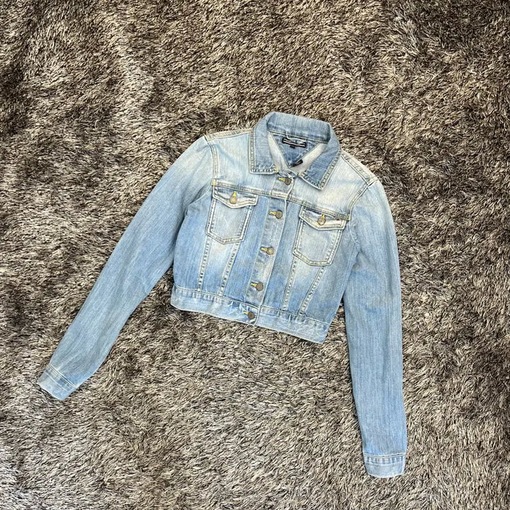 [BUNJANG] Tommy Hilfiger Cropped Denim Jacket (Size 164) / 타미힐피거 크롭 데님 청자켓 (164)