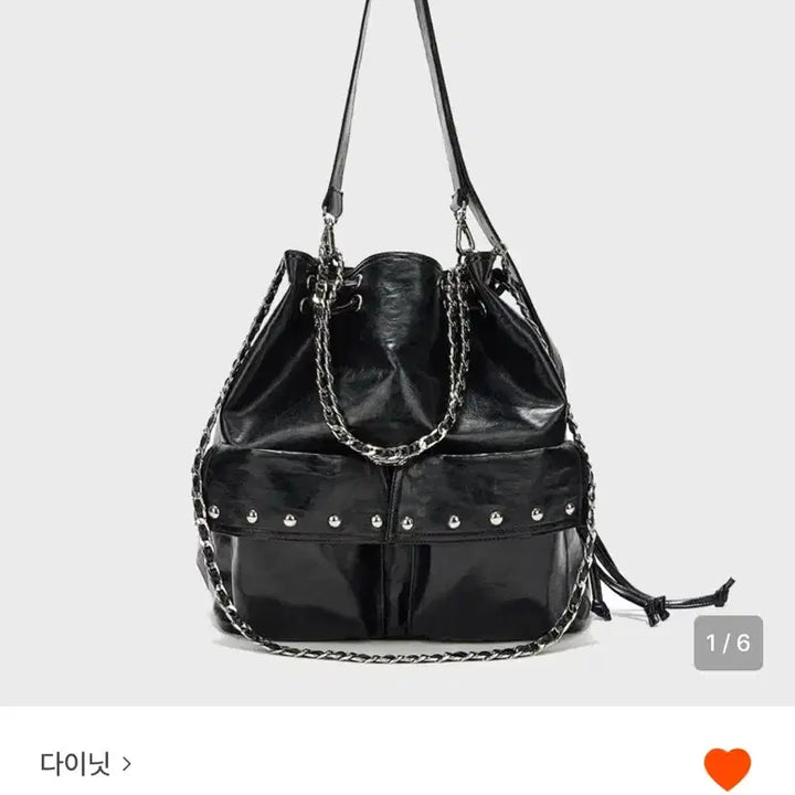 [BUNJANG] DINIT 5-WAY Stud Pocket Multi Bag Black / 다이닛 5-WAY 스터드 포켓 멀티백 블랙