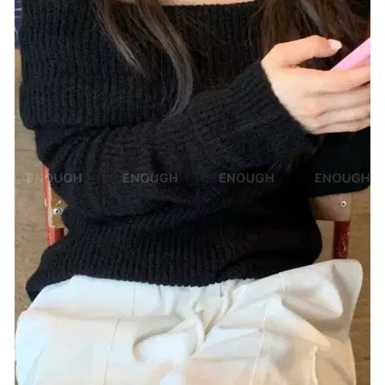 [BUNJANG] Founders Off-Shoulder Knit / 파운더스 오프숄더 니트