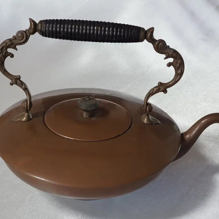 [BUNJANG] Vintage Copper Sake/Jongju Warmer Set (Chirori) / [빈티지] 사케/정종 데우기용 동 치로리 &amp; 워머 풀세트