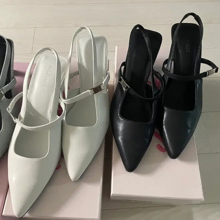 [BUNJANG] Pale Jade Slingback Shoes White / 230/235) 새상품 페일제이드 슬링백 화이트 중청 연청