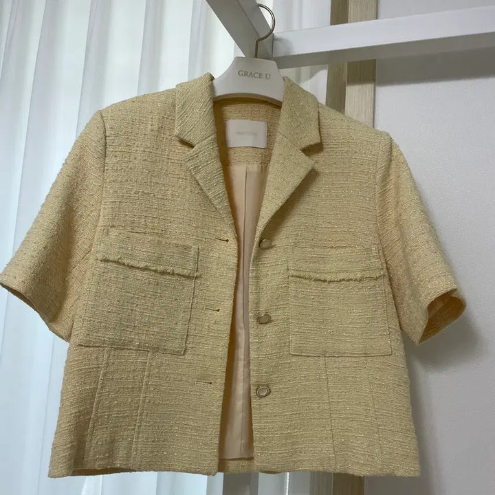 [BUNJANG] Frontrow Tweed Setup Yellow / 프론트로우 트위드 셋업 옐로우컬러