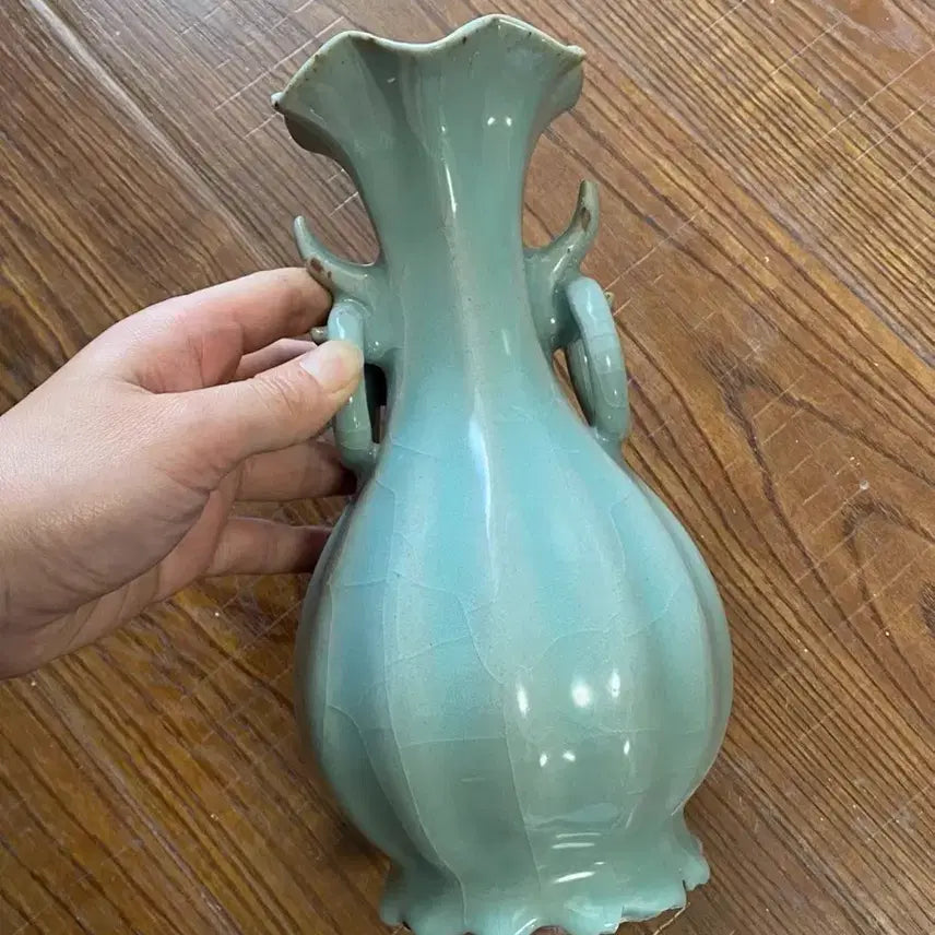 [BUNJANG] Authentic Late Qing Dynasty Longquan Celadon Vase / 진품 청나라후기 용천요(운송시간10일)