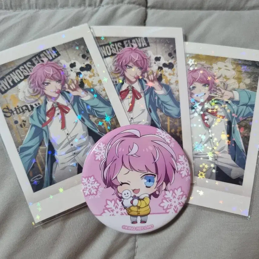 [BUNJANG] HypnosisMic Ramuda Polaroid + Can Badge Bundle Set / 히프마이 라무다 폴라로이드 + 캔뱃지 일괄 판매