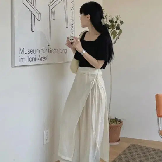 [BUNJANG] Beanpole Pay Lab Layered Wrinkle Pants / 빈블 페이랩 레이어드 주름 팬츠 새상품