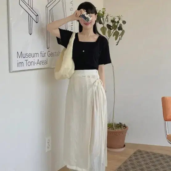 [BUNJANG] Beanpole Pay Lab Layered Wrinkle Pants / 빈블 페이랩 레이어드 주름 팬츠 새상품