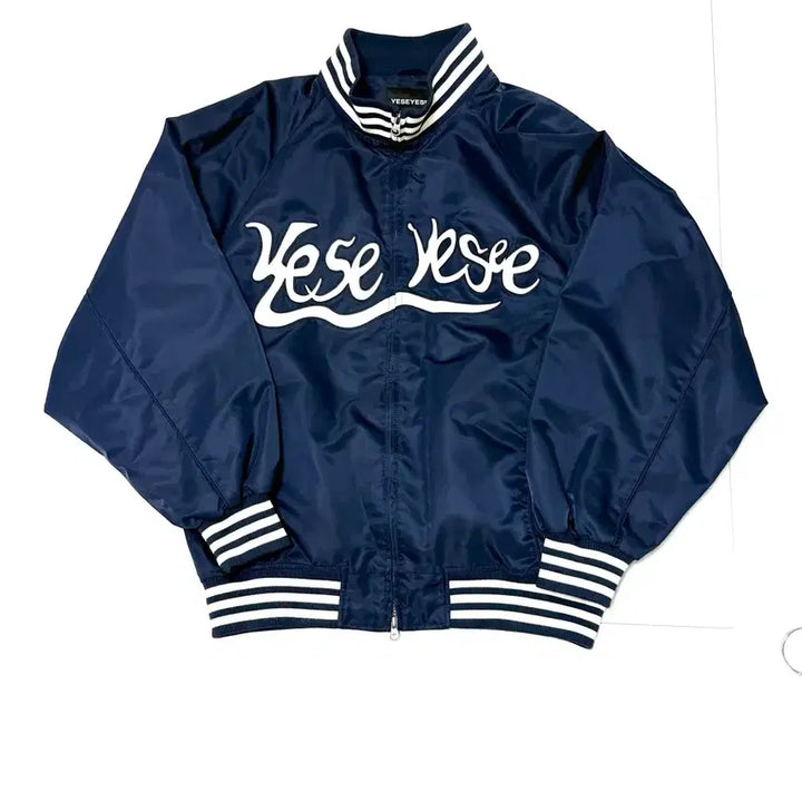 [BUNJANG] YESEYESEE High Neck Stadium Jacket Navy M / YESEYESEE 하이넥 스타디움자켓 네이비 M size
