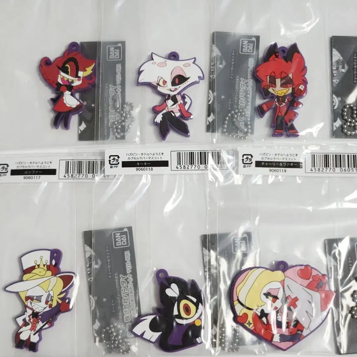 [BUNJANG] Hazbin Hotel Gashapon Rubber Mascot 10-Piece Full Set (Sealed) / 해즈빈 호텔 가샤폰 러버 마스코트 가챠 10종 풀세트 (미개봉)