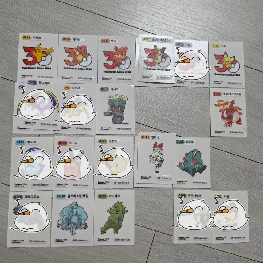 [BUNJANG] Pokemon 30th Anniversary Stickers / 교환/판매)포켓몬 30주년 띠부씰 추가중