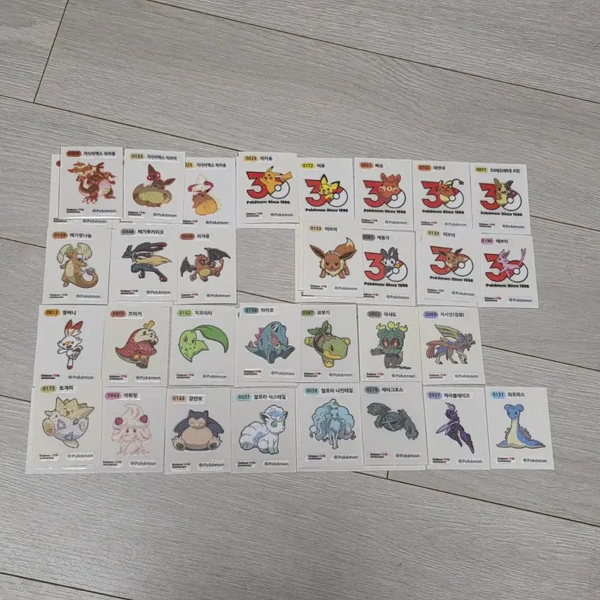 [BUNJANG] Pokemon 30th Anniversary Stickers / 교환/판매)포켓몬 30주년 띠부씰 추가중
