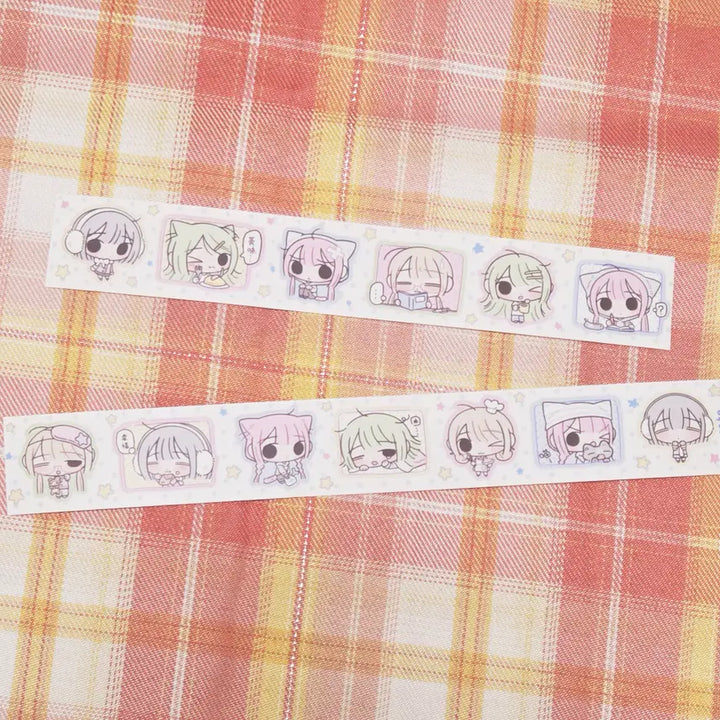 [BUNJANG] Overseas Artist Mini Daily Life Round Girl World Kiss Cut Sticker / [띵] 해외작가_미니 일상 동글소녀세계 키스컷 /다꾸 문구 소분