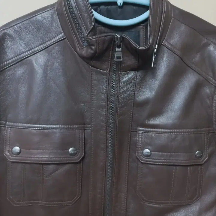 [BUNJANG] GABA Lambskin Leather Jacket Brown / 가바 브라운 양가죽 자켓 자켓 100