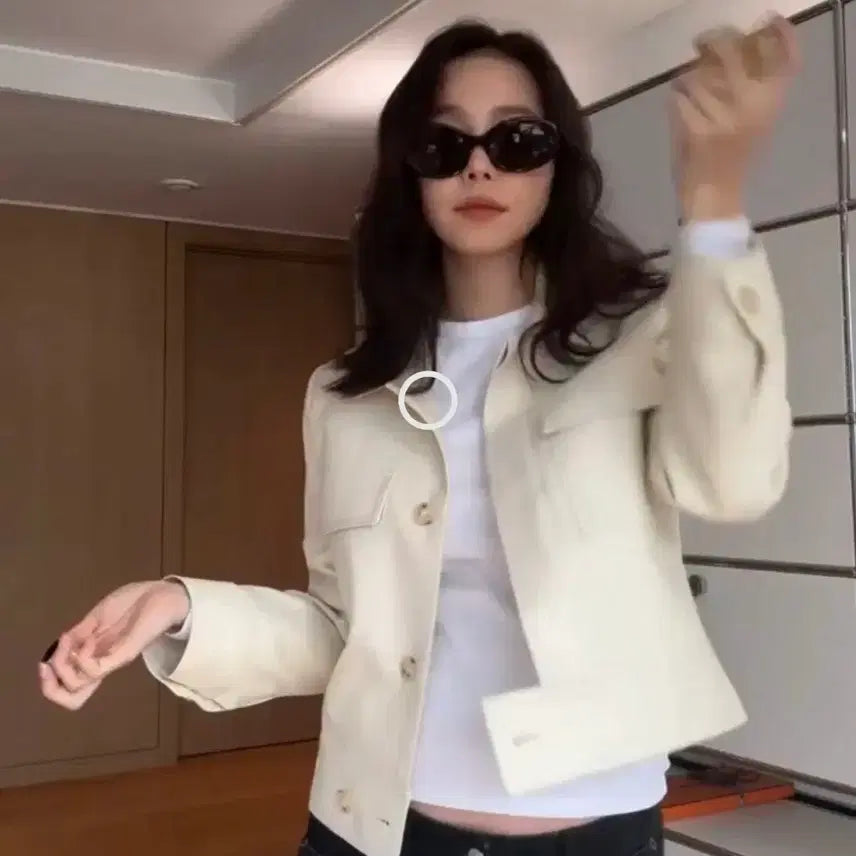 [BUNJANG] Ceeci Double Pocket Field Jacket Beige / Ceeci 씨에씨 더블포켓 필드자켓 베이지