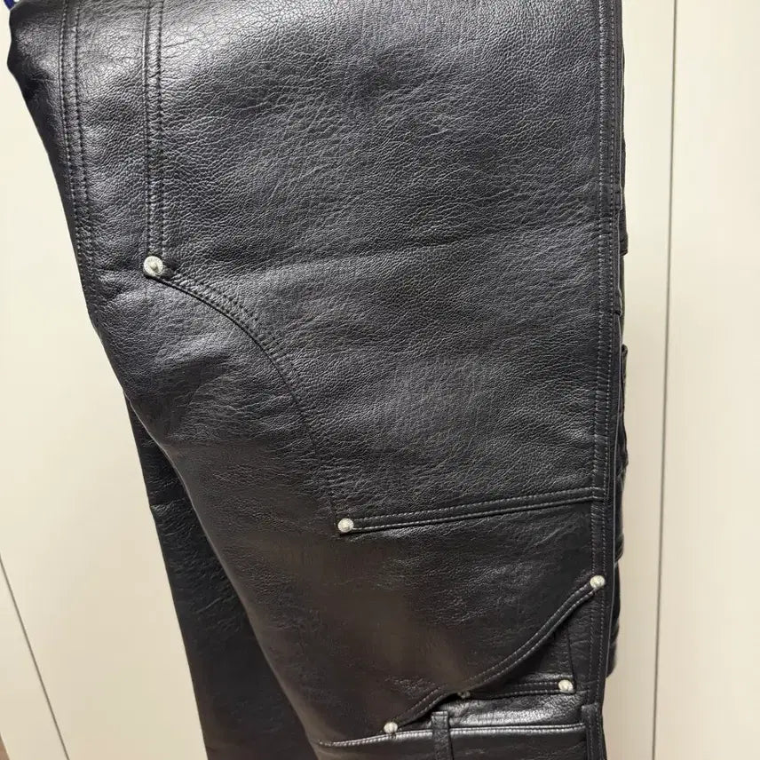 [BUNJANG] FROMWITH Archive Leather Work Pants / [3] 파프롬왓 파아카이브 레더 워크팬츠