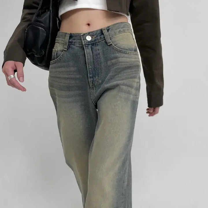 [BUNJANG] Blackup Pesto Wide Denim Pants / 블랙업 페스토 와이드 데님팬츠