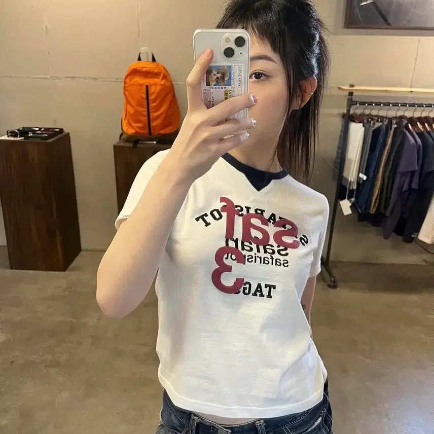 [BUNJANG] Safarispot Roux Base School Club Tee Size 1 / 사파리스팟 1/2 Roux Base School Club Tee