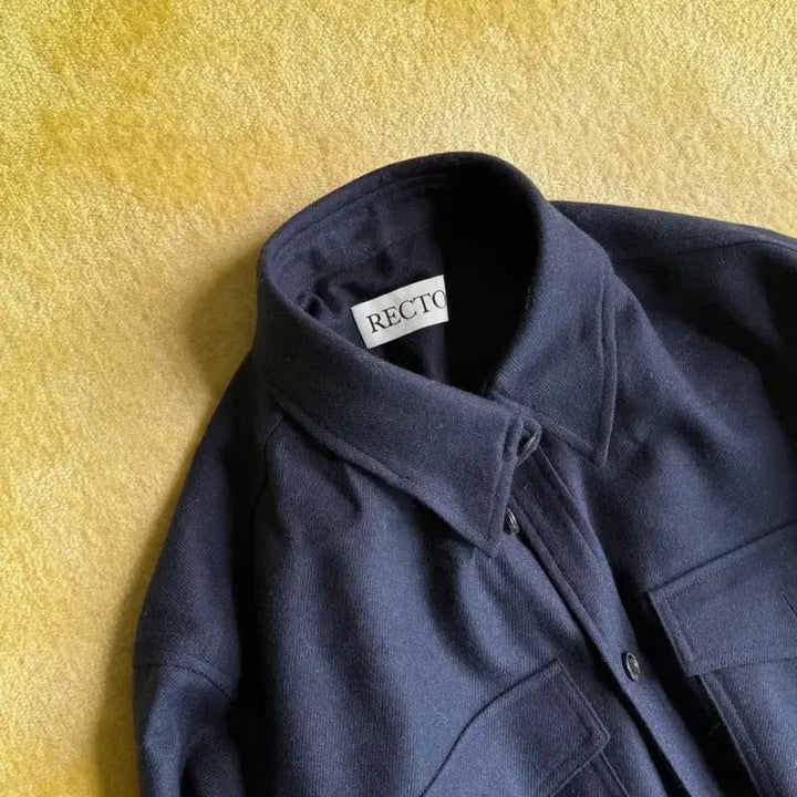 [BUNJANG] Recto Pocket Office Shirt (Navy, Size M) / 렉토 포켓 오피스 셔츠 M