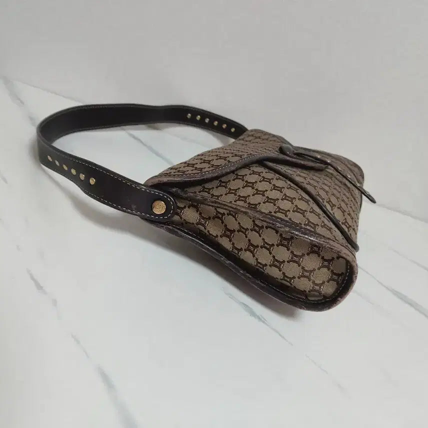 [BUNJANG] Celine Triomphe Blason Full-Borne Shoulder Bag / 셀린느 트리오페 블라종 풀보 숄더백