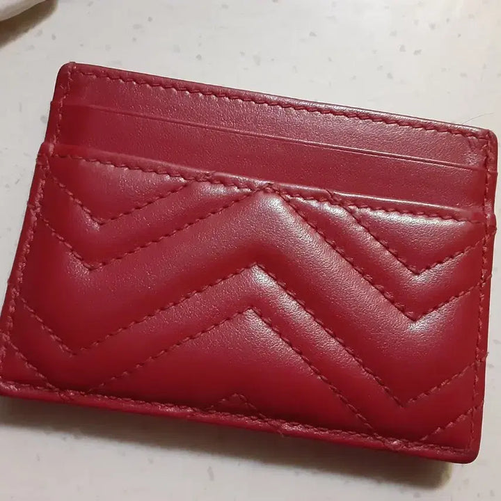 [BUNJANG] Gucci Marmont Card Wallet Red / 구찌 마몬트 카드지갑 레드