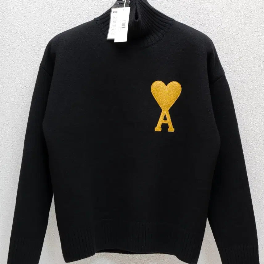 [BUNJANG] AMI Gold Heart Virgin Wool Knit Turtleneck / 아미 골드하트 버진울 니트 터틀넥 S(95)