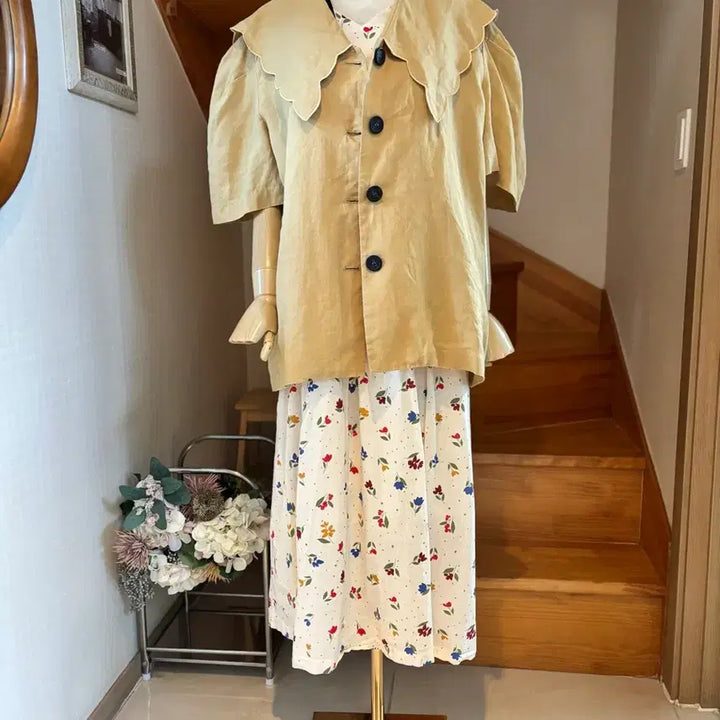 [BUNJANG] Linen Collar Short-Sleeve Jacket / 카라 반팔 자켓 리넨