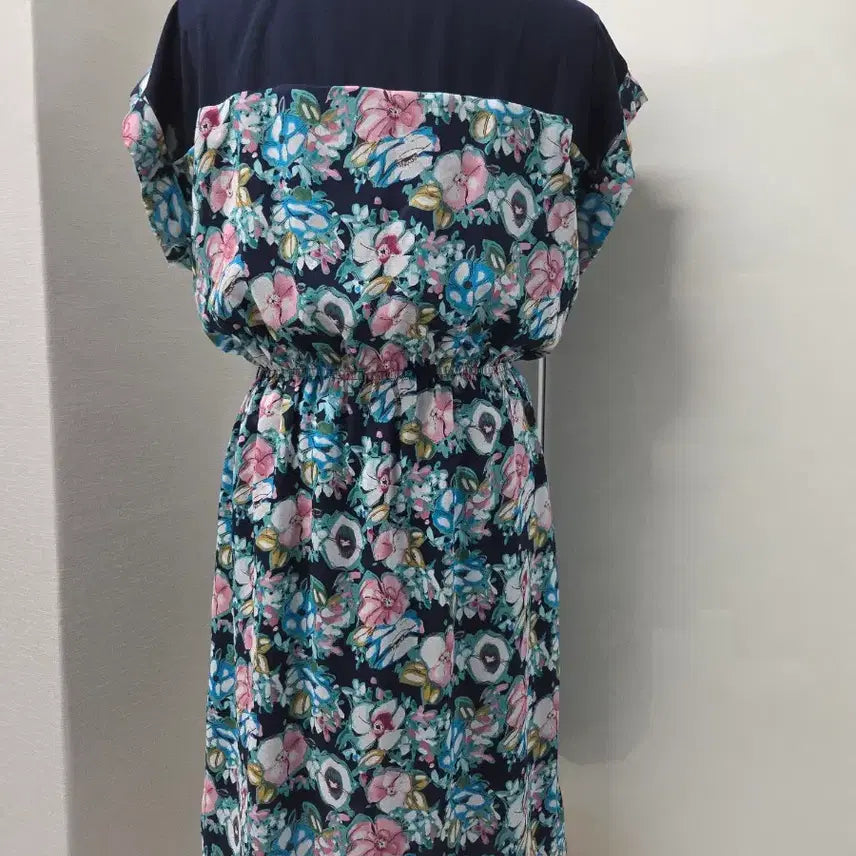 [BUNJANG] Billy Willy Floral Pattern Maxi Dress with Belt / (새상품)빌리윌리 원피스 55