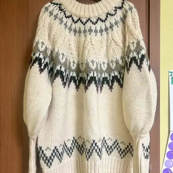 [BUNJANG] ZARA Nordic Pattern Loose Fit Sweater / [ZARA자라] 노르딕 패턴 루즈핏 스웨터